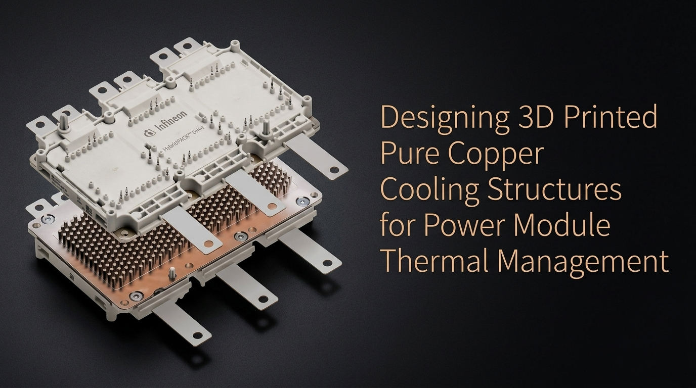 [Case Study] Designing 3D Printed Pure Copper Cooling Structures for Power Module Thermal Management
