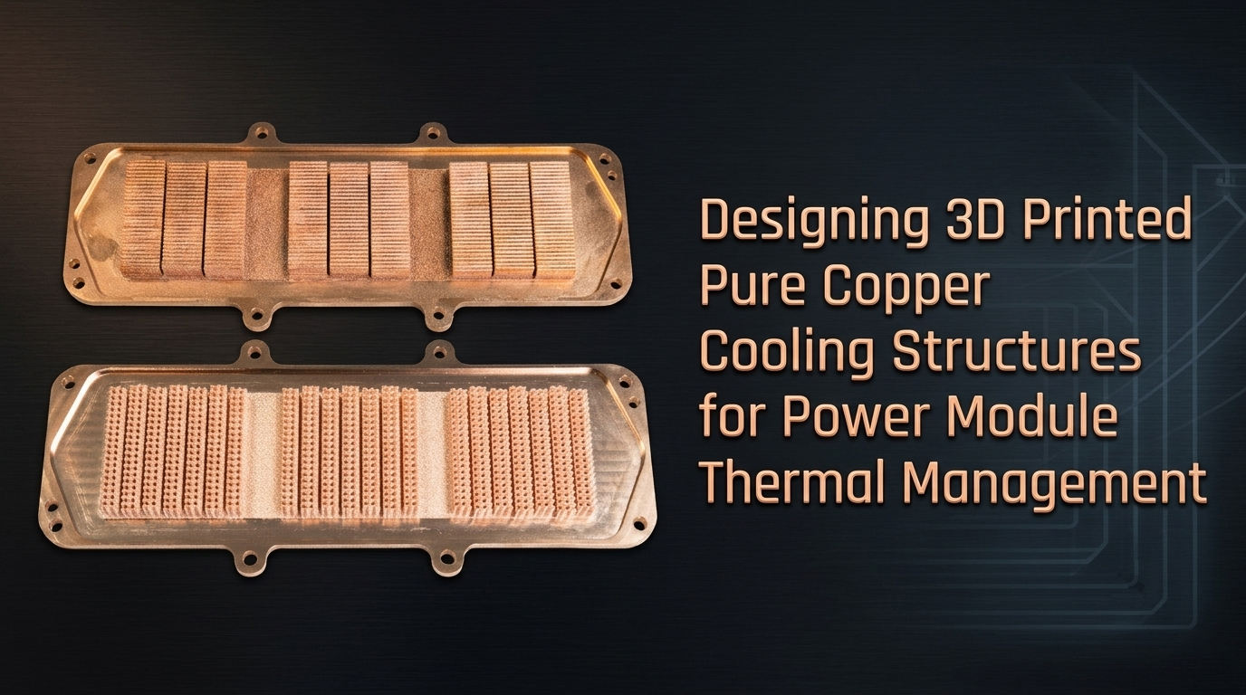 [Case Study] Designing 3D Printed Pure Copper Cooling Structures for Power Module Thermal Management